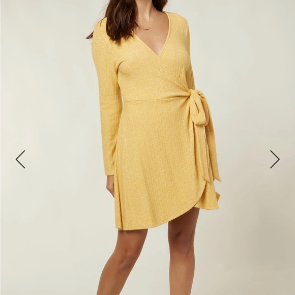O’Neill Women’s Knit Wrap Dress - Size M - Color Mimosa - See description - NWOT - Picture 1 of 3